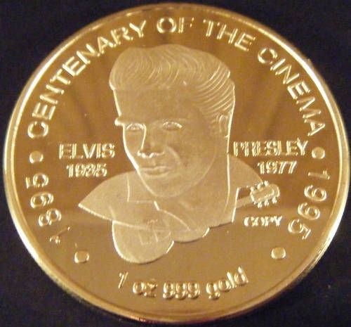 999 GOLD LAYERED ELVIS COIN   1996 GIBRALTAR