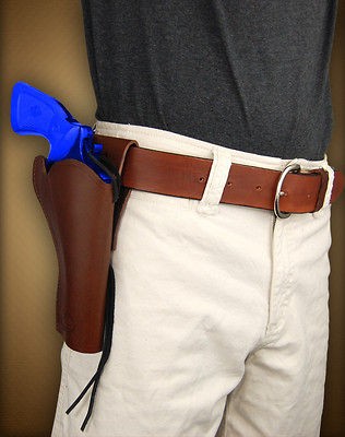Barsony Brown Leather Forty Niner Style Holster for RUGER BEARCAT 4