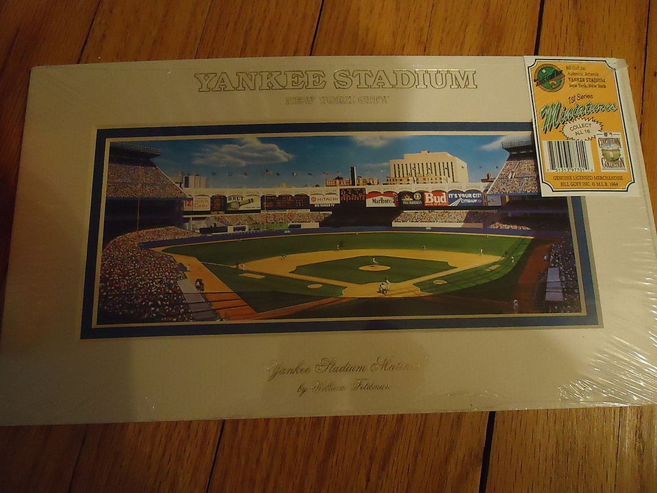 miniature matted print  Yankee Stadium Matinee  by William Feldman 