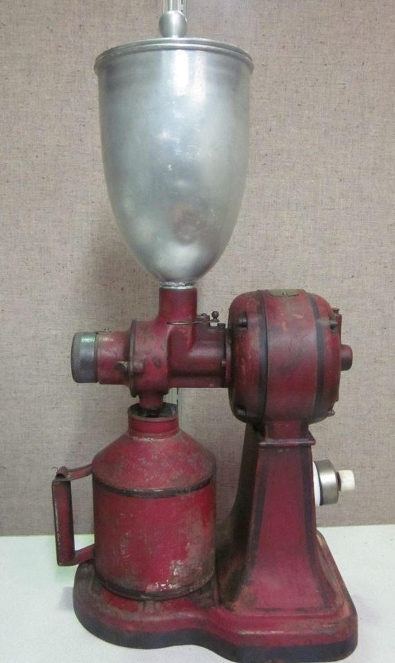 Vintage Hobart Coffee Grinder Mill with Original Red