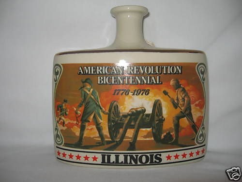 EARLY TIMES BICNTENNIAL DECANTER 1776 1976 ILLINOIS