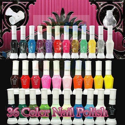 36 Shining Colour 2 Way Nail Pen & Polish Brush 8ml/Bot