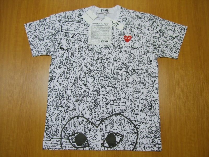   COMME des GARCONS LIFE IN HELL PLAY SERIES MENS TEE AZ T146 SML