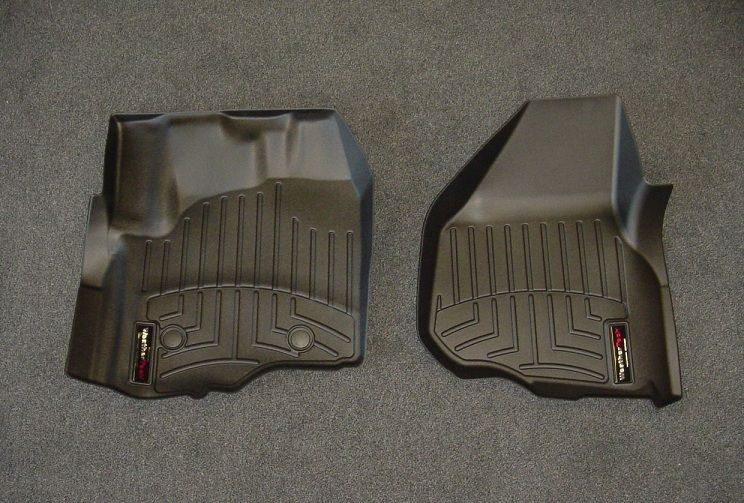 WeatherTech Digital Fit Black Front Floor Mats 11 12 Ford Super Duty 