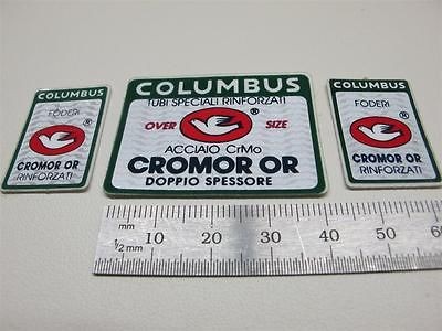 Columbus CROMOR OR STEEL VINTAGE NOS BICYCLE FRAME FORK TUBING DECAL 