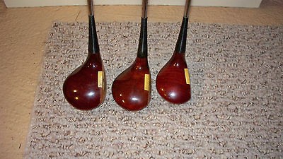 Palmer Peerless Vintage Persimmon Wood Set P31, Driver,3 & 5. Right 