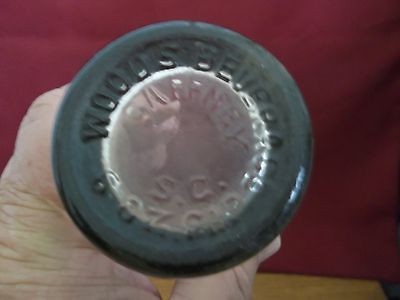 VINTAGE WOODS BEVERAGE SODA BOTTLE 6 oz GAFFNEY, SC