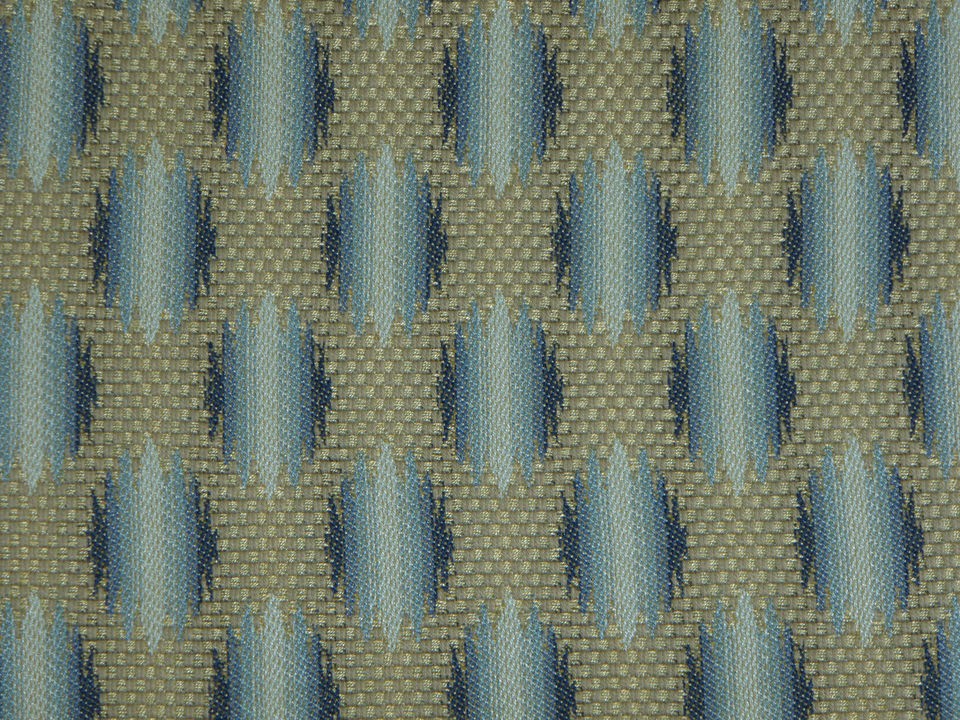 ZOFFANY FABRIC DESIGN Chambord WOVEN FABRIC 17.8 METRES BLUE