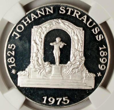 Austria 100 Schilling 1975 NGC PF 67 Ultra Cameo Silver Johann 