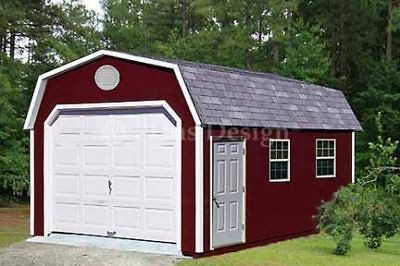 12 x 20 Workshop / One Car Garage Barn Plans #31220