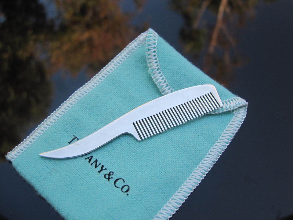 Tiffany & Co RARE VINTAGE Silver Moustache Comb