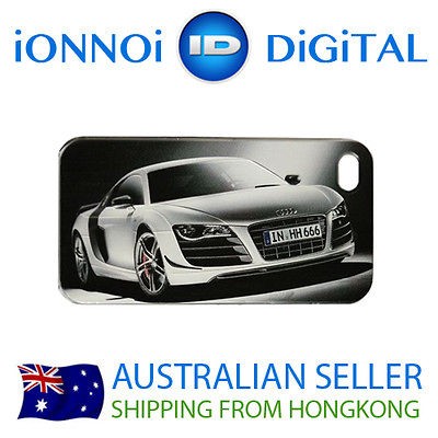 Luxury Embossment Car Design Cover Case iPhone 4 4s   Audi R8 Front 