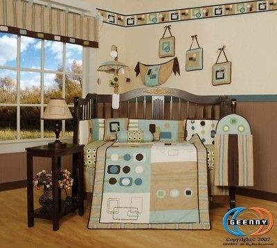 Boutique GEENNY Baby Boy Artist 13PCS CRIB BEDDING SET