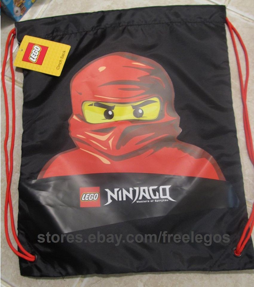   NINJAGO Red NInja KAI BACKPACK BOOKBAG CINCH BAG SAK   hard 2 find