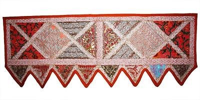   Hvy Sequins Sari Patch Work Hand Emb Window Toran Door Topper Valance