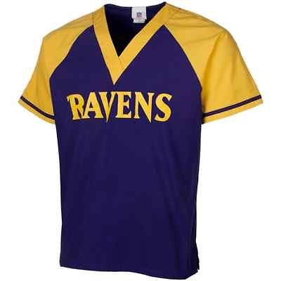 Baltimore Ravens Purple Gold Raglan Color Block Scrub Top