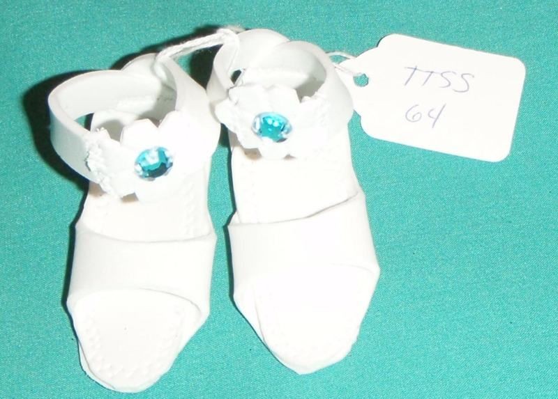   Shoes with Flower & Blue Crystal for 18 Tiffany Taylor Doll TTSS64