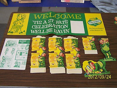 VINTAGE FALSTAFF ST. PATRICKS DAY PROMOTIONAL SIGNING KIT /ASSORTMENT 