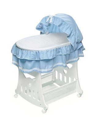 Badger Basket Portable Bassinet N Cradle w/ Toybox Base Baby Nursery 