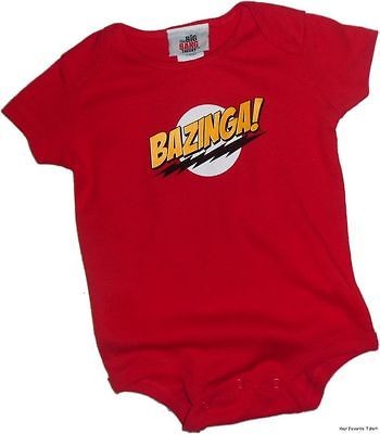 The Big Bang Theory Bazinga Sheldon Cooper Licensed Infant Snap suit 