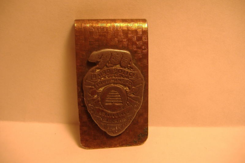 BAIRD POLICE~EQUIPMENT CO~MONEYCLIP~BELLFLOWER CALIF~