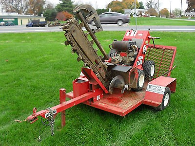 1824 D Barreto trencher 42 depth 6 width 4 wheel drive, 18hp Honda 