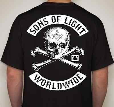 EXCLUSIVE 2XL, T shirt, 2 Sided Print, SONS of LIGHT, Masonic 