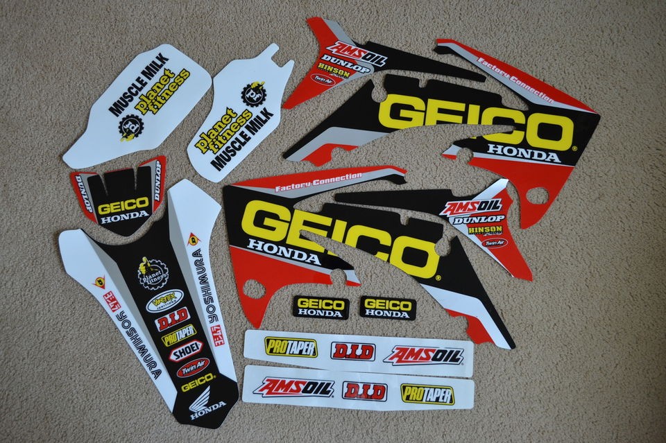 FACTORY CONNECTION GEICO TEAM GRAPHICS HONDA CRF250R CRF250 2010 2011 