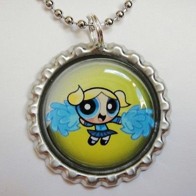 Beautiful POWERPUFF GIRLS Bottle Cap Necklace 2E