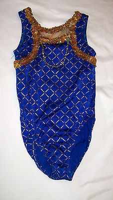 Girls Baton Gymnastics Halloween Costume Sequins Leotard Child Small 