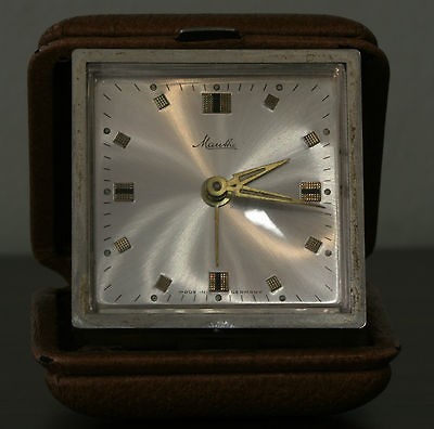 VINTAGE ART DECO GERMANY ALARM MECHANICAL MAUTHE CLOCK