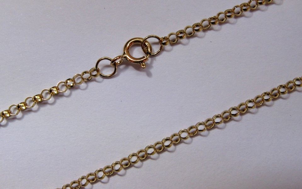 20 51cm 2mm 9ct Gold Round Link Belcher Chain