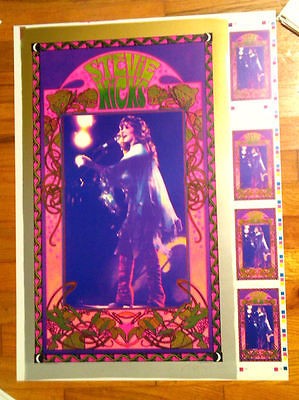STEVIE NICKS 1999 Rare UNCUT Concert Poster Signed 60s Artist Bob 