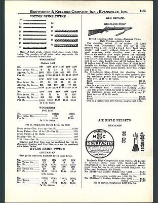 1956 AD Benjamin Air Rifles Breech Loading Hammer Fire Hair Trigger 