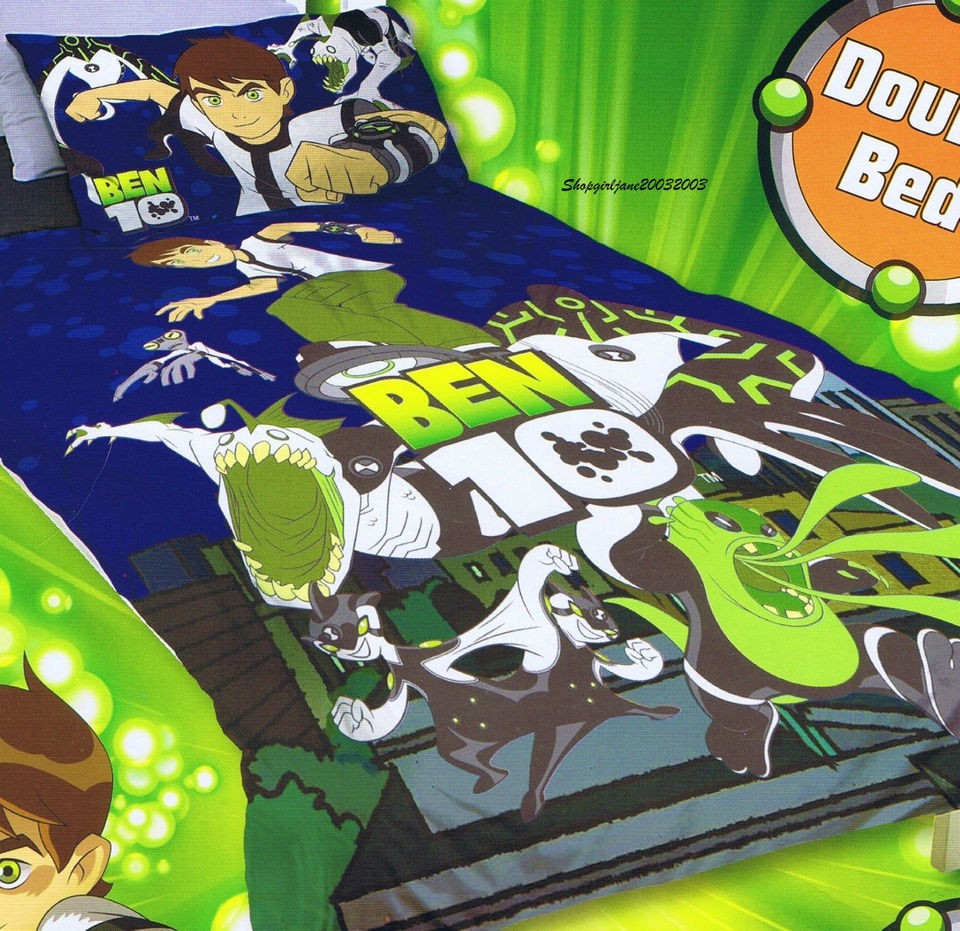 Ben 10 Tennyson Alien Swarm Double/Full Bed Quilt Doona Duvet Cover 