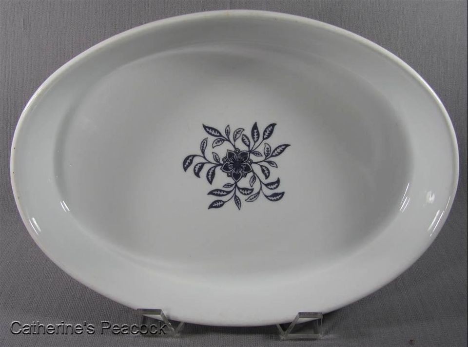 Cordon Bleu BIA Revival Blue 13 Oval Baker Floral Discontinued 