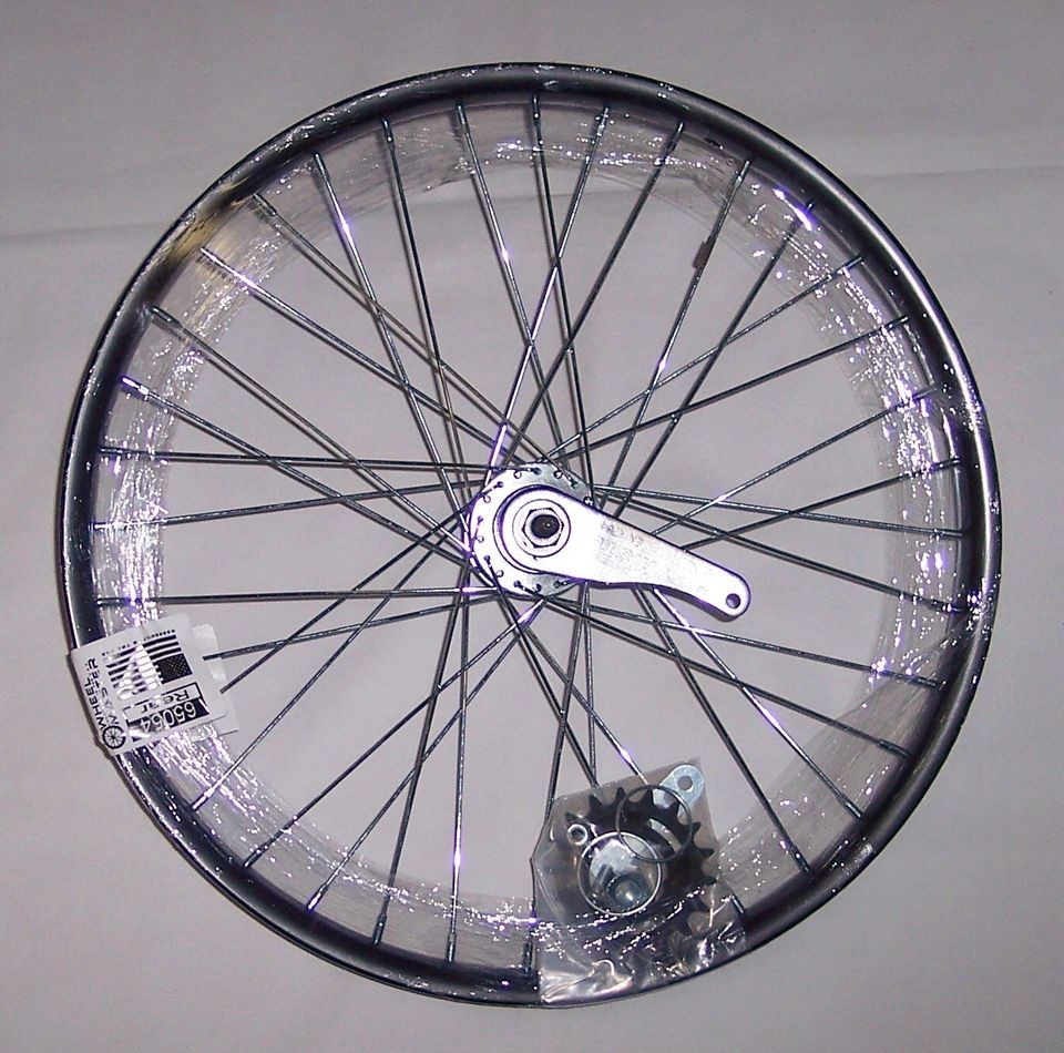 New Steel Black 20 x 1.75 BMX Bike Wheel Rear Coaster Brake