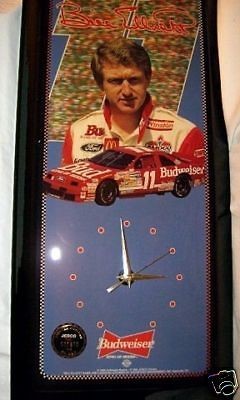 jebco BILL ELLIOTT #11 BUDWEISER 1993 FORD WALL CLOCK