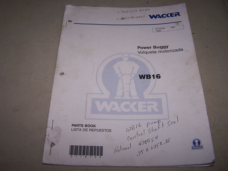 wacker parts in Tools & Light Equipment