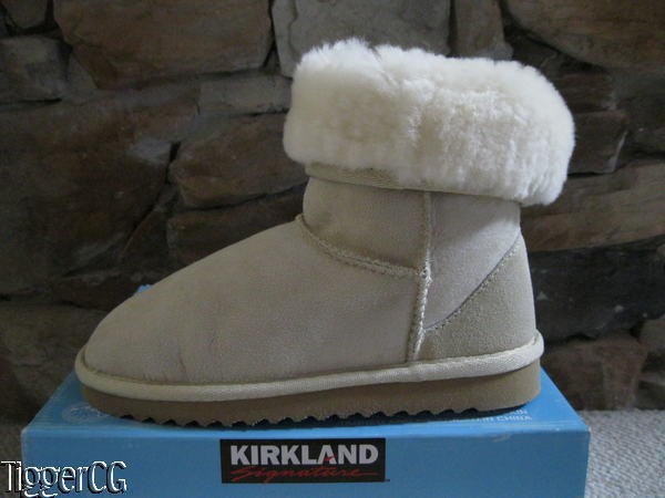 New KIRKLAND SIGNATURE AUSTRALIAN SHEARLING LINED Girls Tan Sand BOOTS 