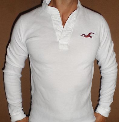 2012 Hollister by Abercrombie Men white Muscle Tee long sleeve Shirt 