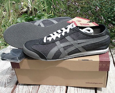   Men MEXICO 66 Onitsuka Tiger Shoes Gray Black Retro Trainers 66 r4d