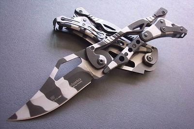 AFRICAN SNAKE TRANSFORMERS SR Columbia Camo Leverage Folding Knife 