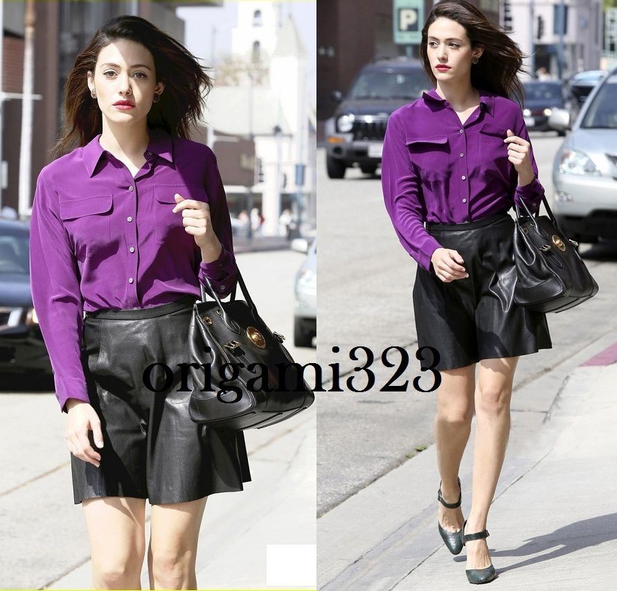   Signature washed Silk Blouse Shirt Purple XS/S/M/0/2/4/6 $208