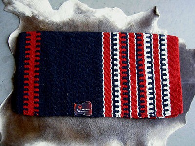 HORSE WOOL CLASSIC WESTERN SHOW TRAIL SADDLE BLANKET PAD BLACK RUST 