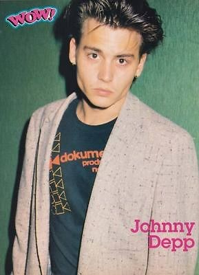 JOHNNY DEPP MINI POSTER 1990 Pin Up 21 JUMP STREET Full Page Magazine 