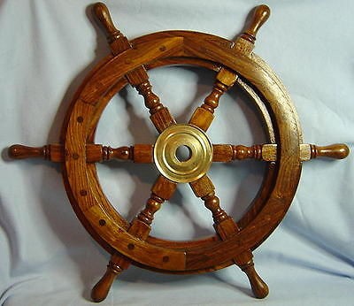 Nautical Boat 24 WOODEN Pirate SHIP WHEEL