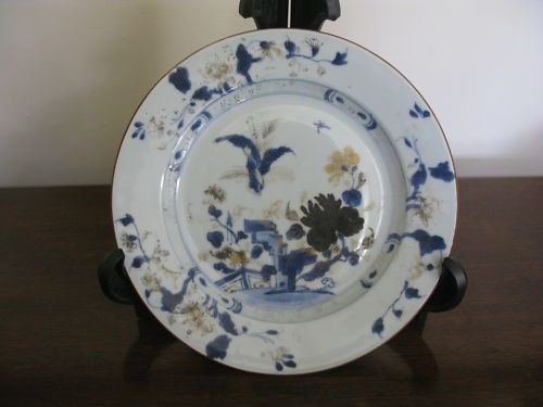 Nanking Cargo Plantain & Insect Plate c1750