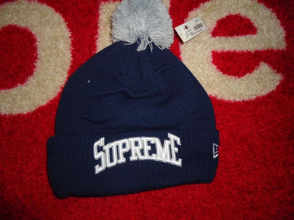   NEW ERA ARC LOGO BEANIE NAVY BOX BIG BLOCK HAT CAP COMME SAFARI