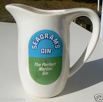   Seagrams Gin Water Pitcher Perfect Martini Gin Distillers Liquor